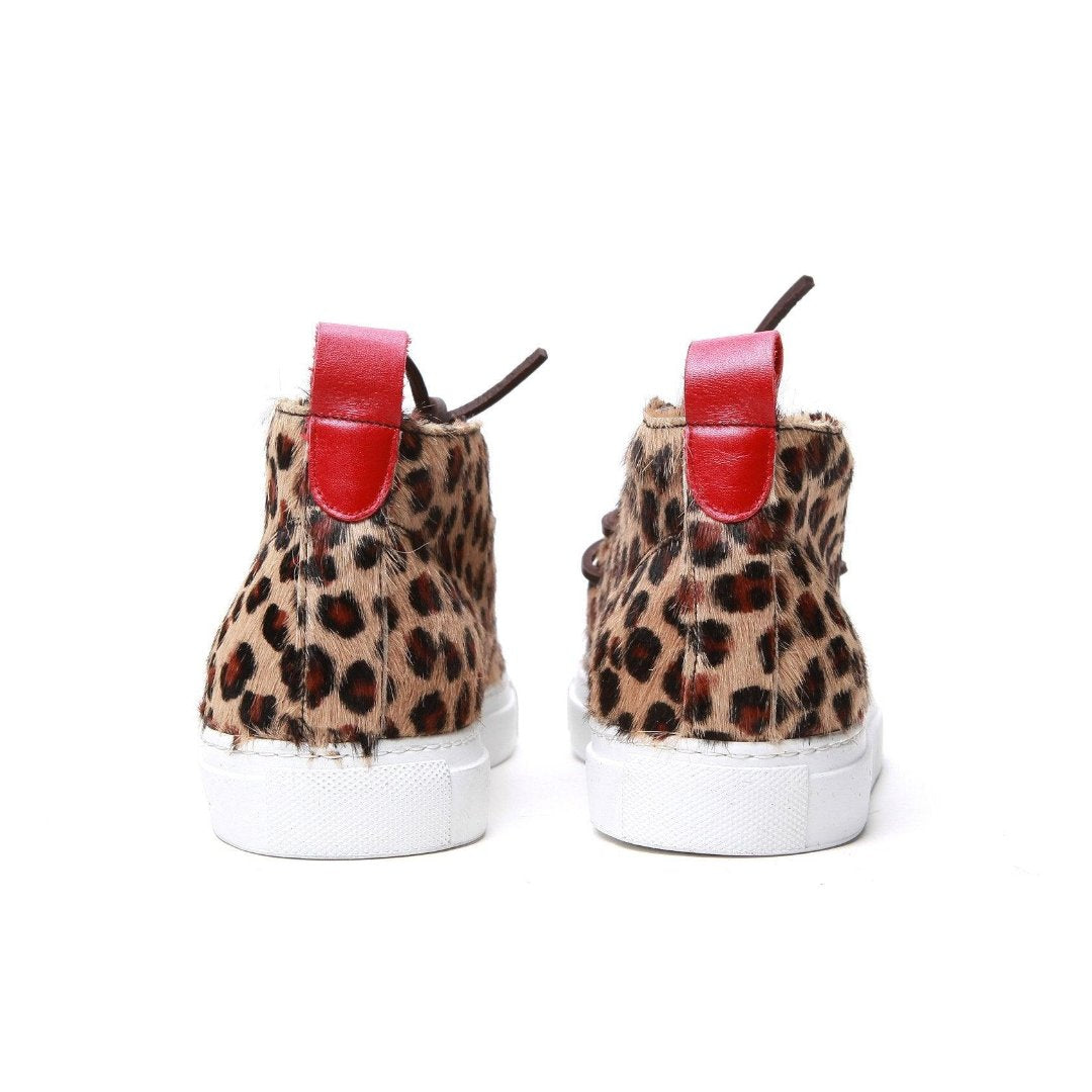 Women's Pony Hair Leopard Chukka Sneaker