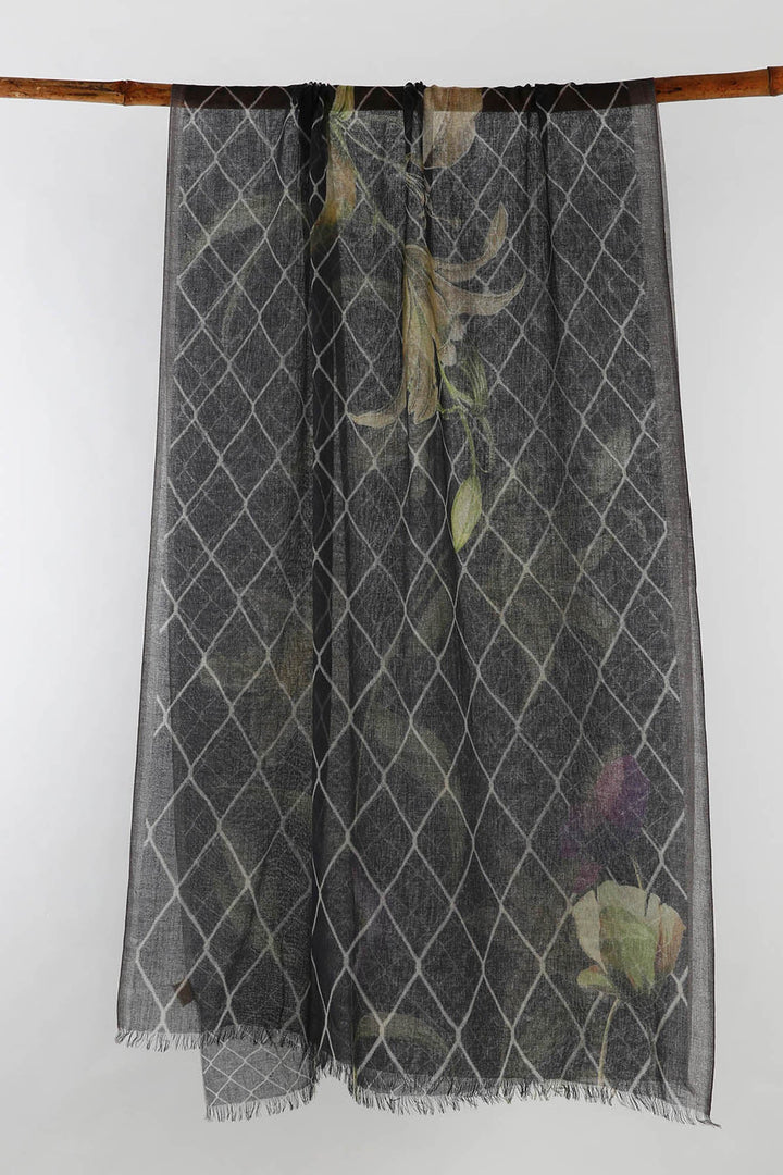 Printed Silk Cashmere Scarf