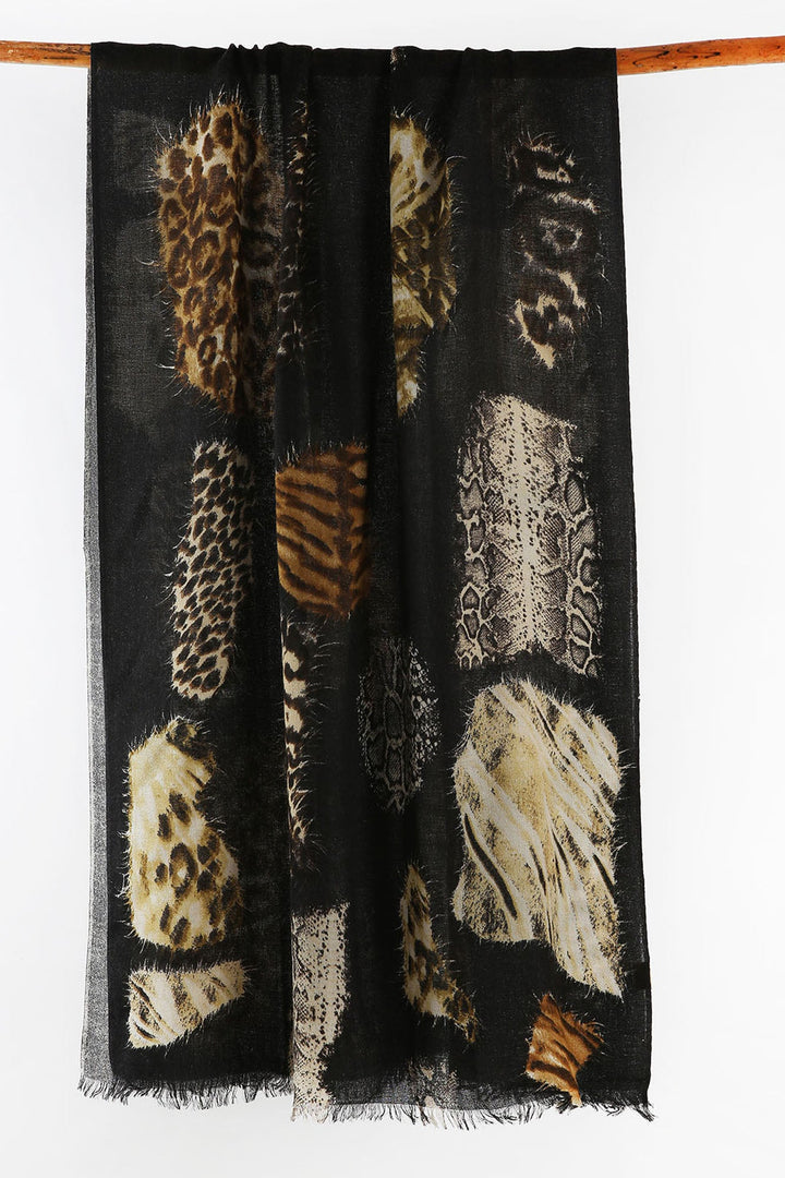 Animal Print Cashmere Scarf