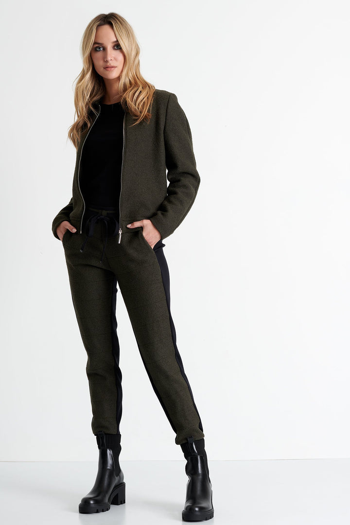 52176-79-600 - Zip-Up Wool Jacket 02 / 600 Khaki / 100% WOOL