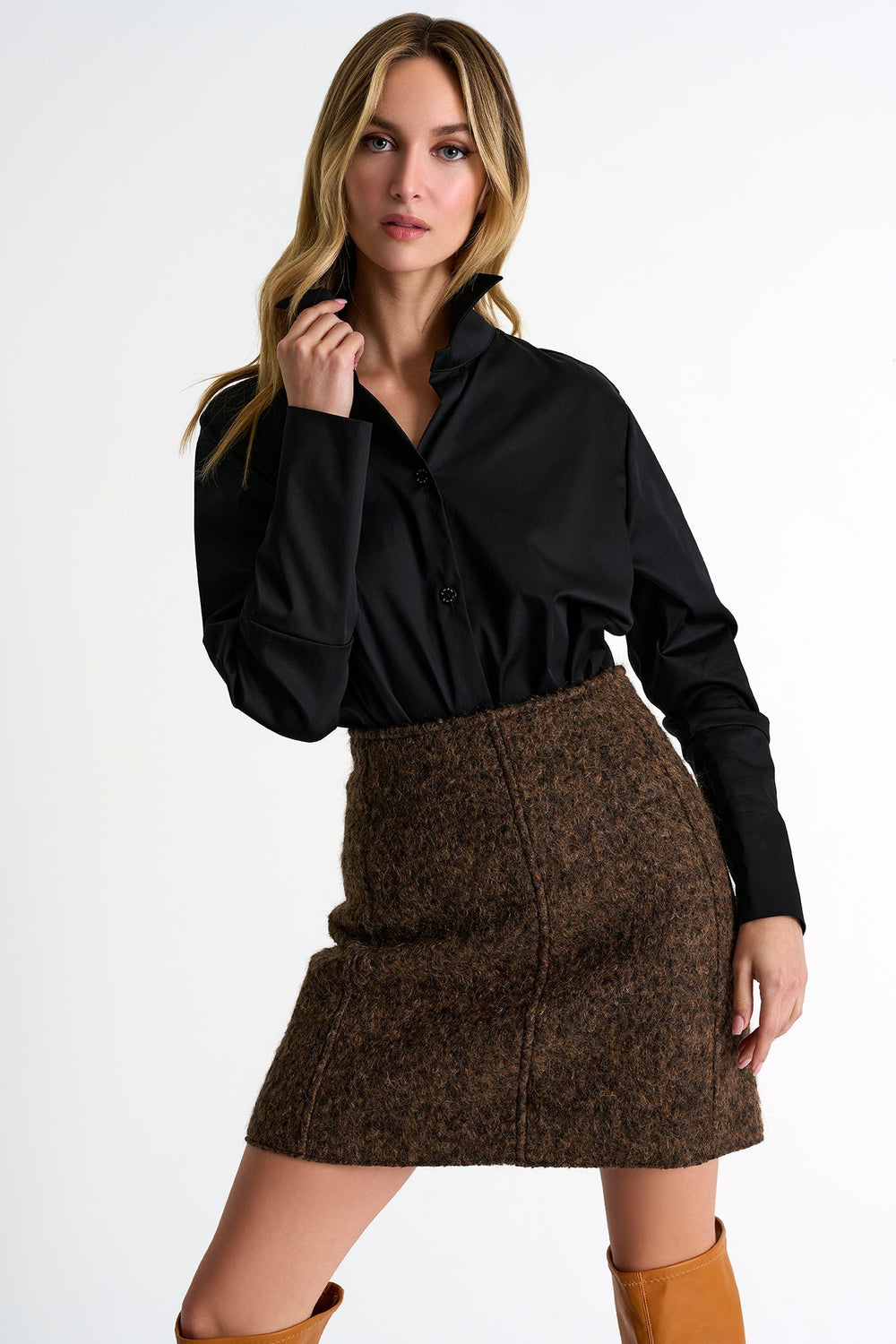 52274-45-770 - Skirt 2 / 770 Chocolate / 37% WOOL 25% MOHAIR WOOL 25% ALPACA