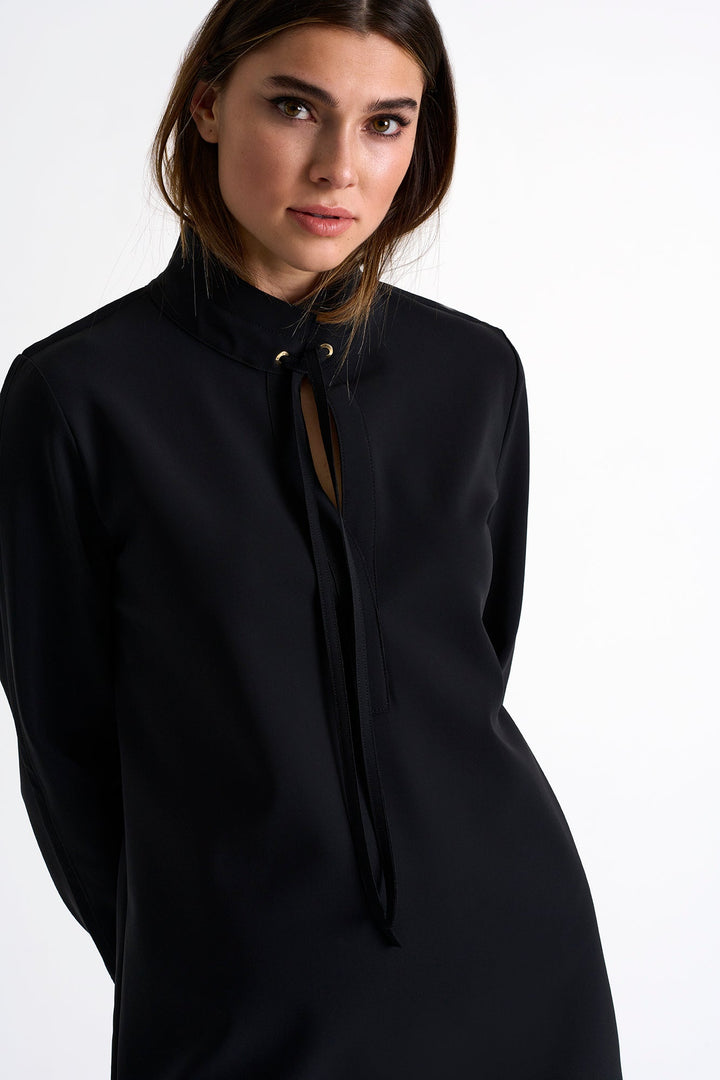 52286-66-800 - Long Sleeve Dress 2 / 800 Caviar / 75% POLYAMIDE, 25% ELASTANE