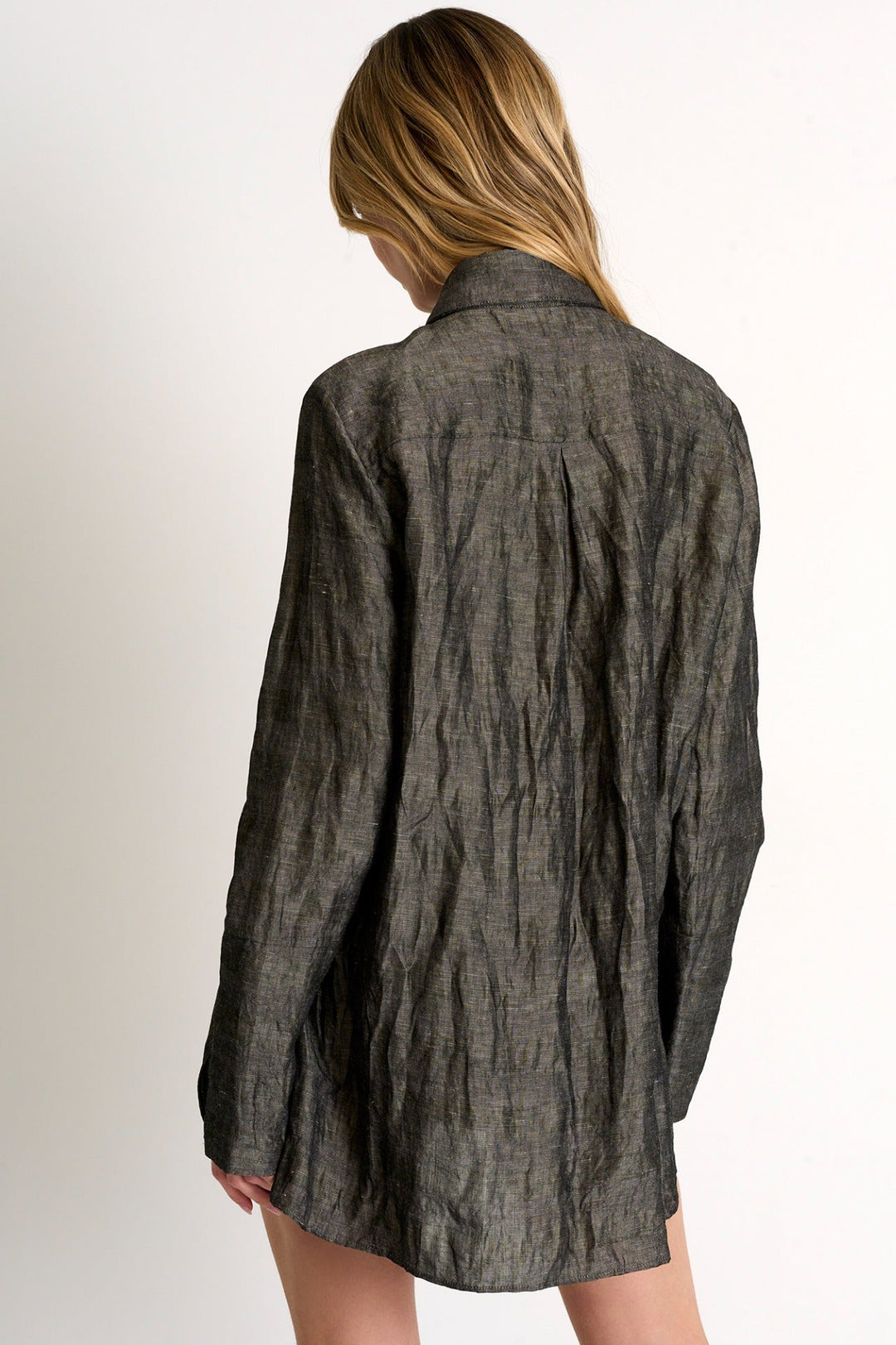 Classic Blouse - 52338-83-160 02 / 160 Grey / 60% VISCOSE, 40% LINEN