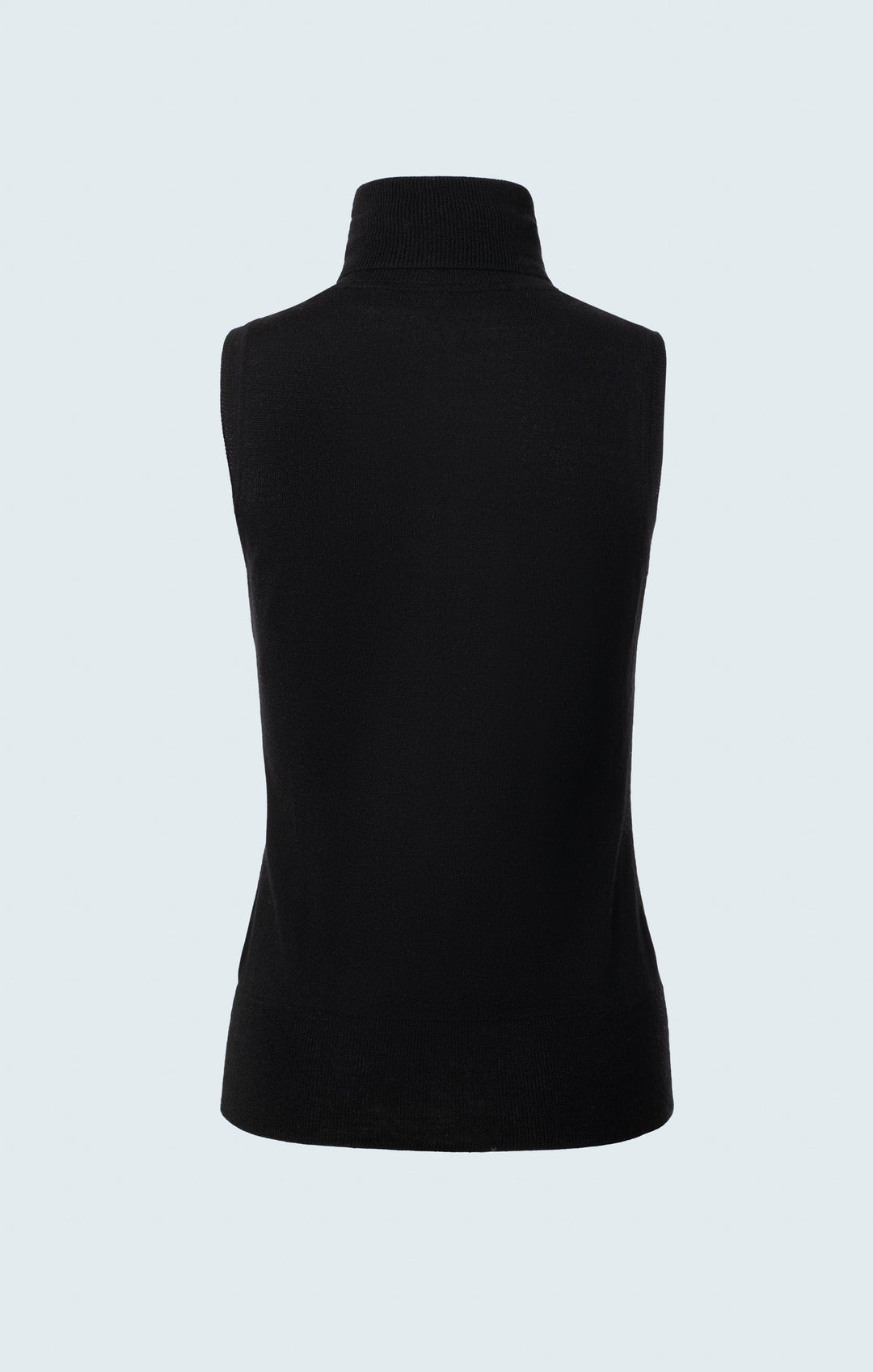 Merino blend sleeveless turtleneck