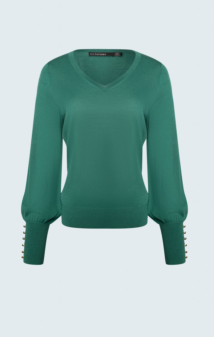 Merino blend v-neck sweater