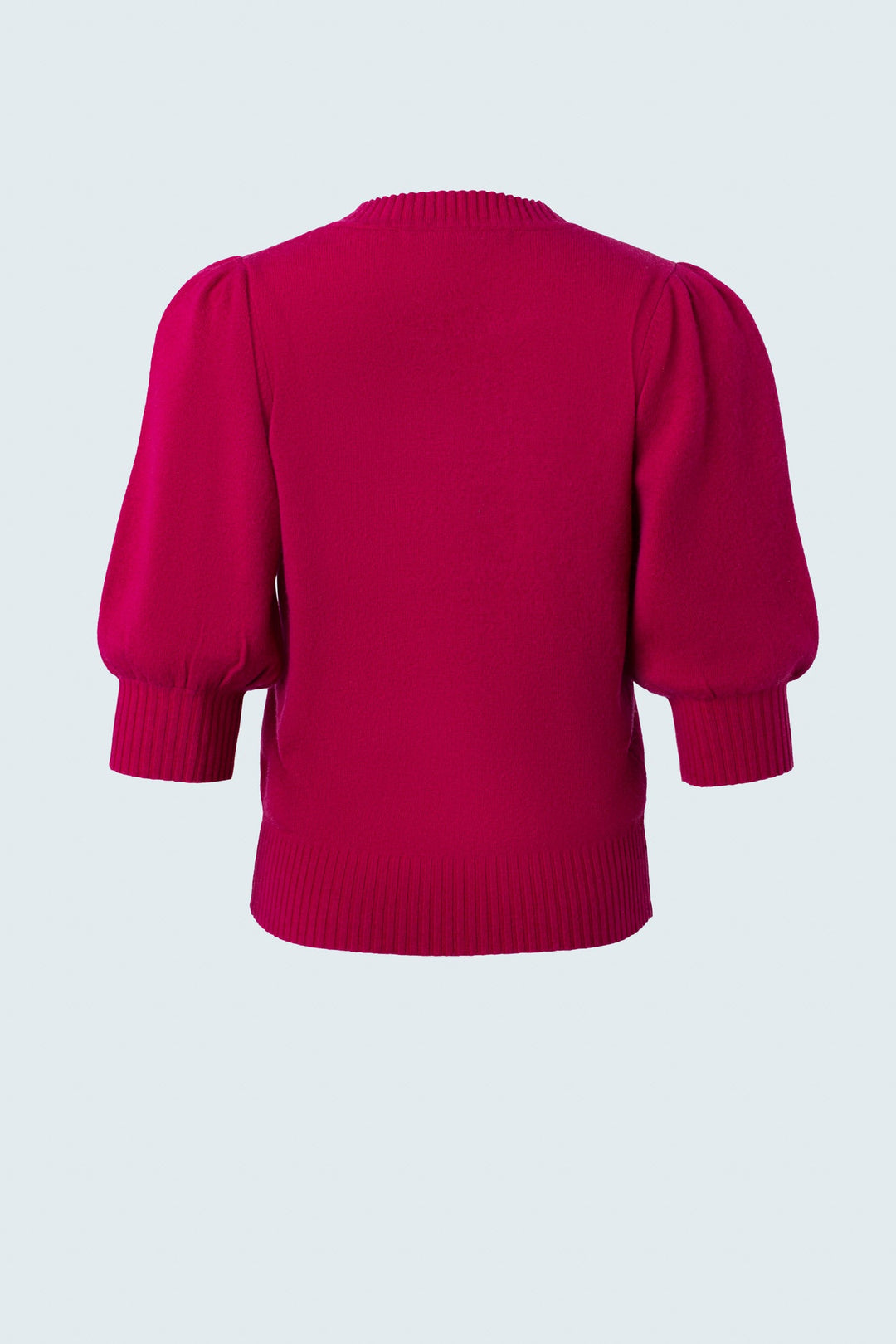 Sweater with gigot sleeve & mock neck