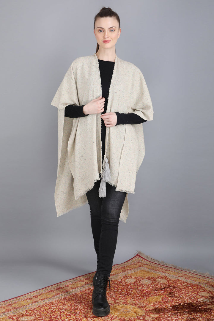 Cashmere Neps Gauze Kimono