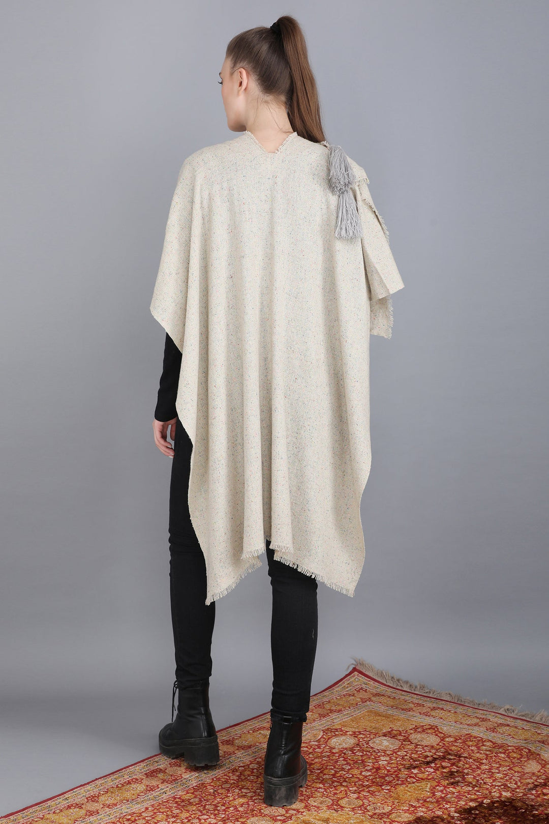 Cashmere Neps Gauze Kimono