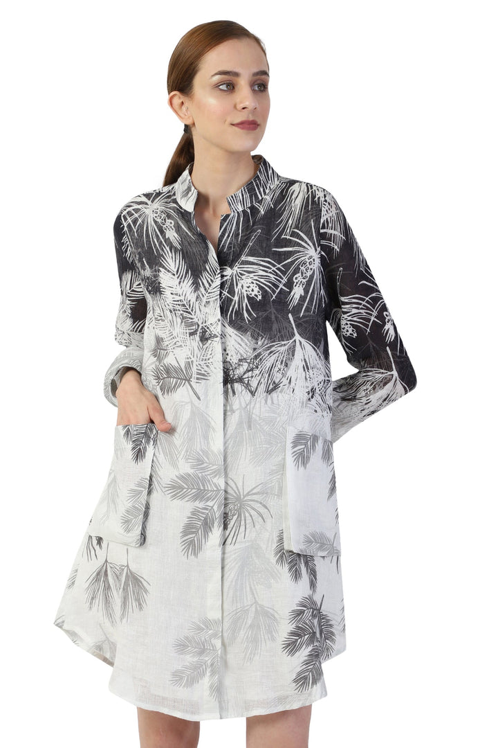 Black and White Jungle Shirt Dress