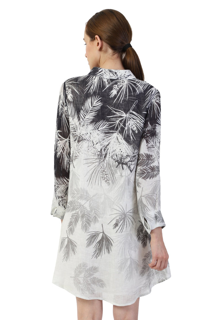 Black And White Jungle Shirt Dress