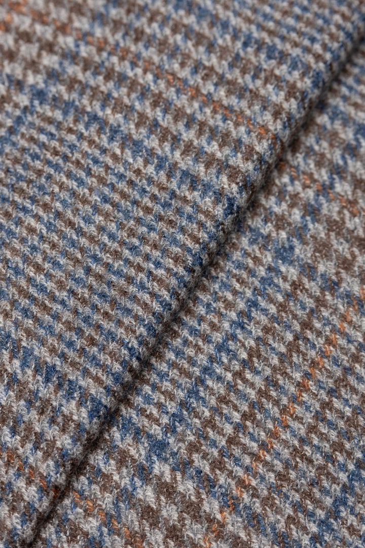 Grey Wool Cashmere Silk Plaid Jacket