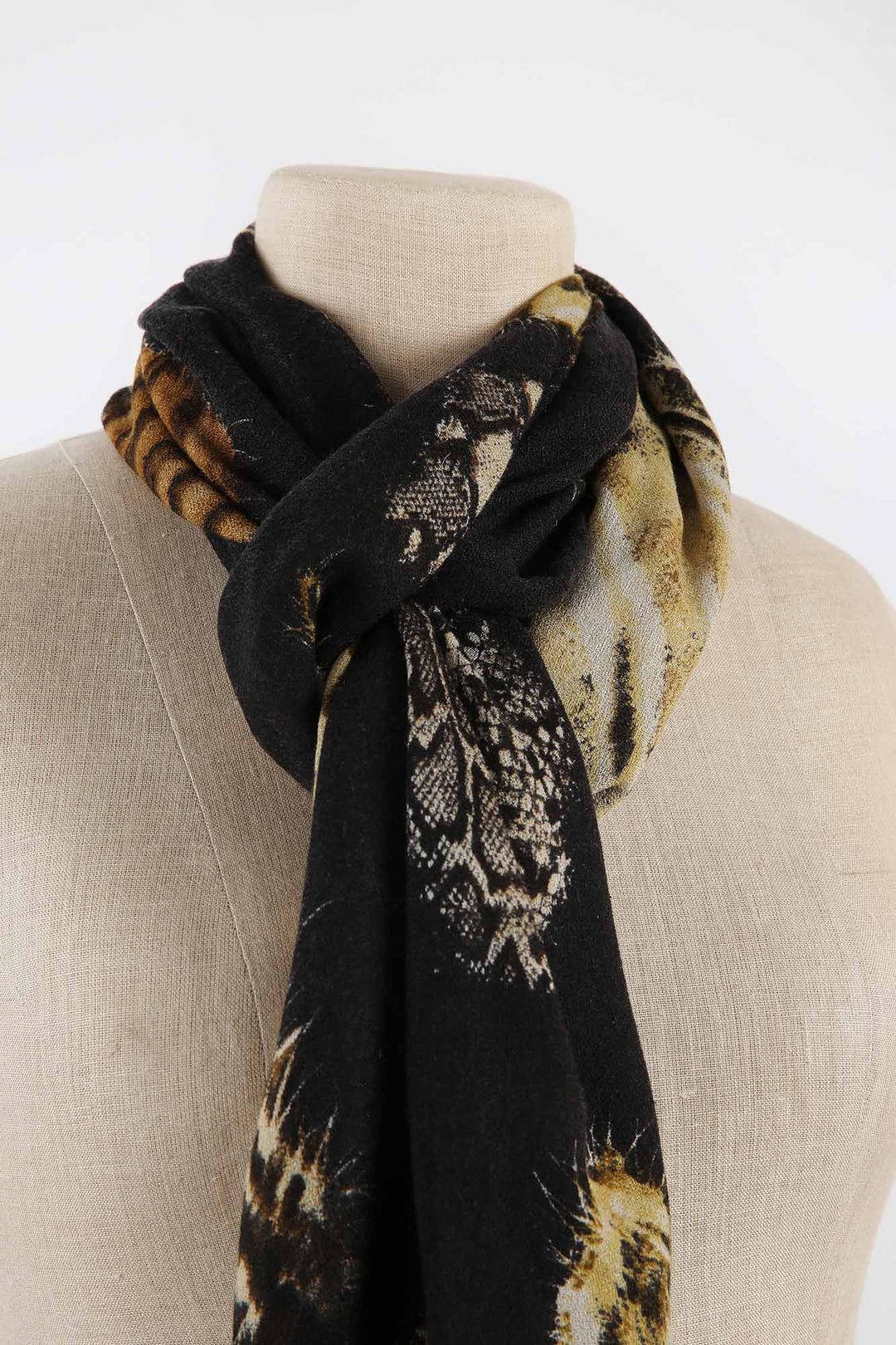 Animal Print Cashmere Scarf