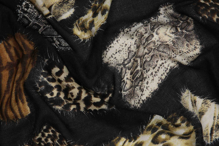 Animal Print Cashmere Scarf