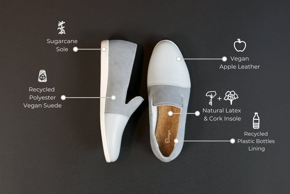 Blue / Grey Loafers - Dooeys - Sustainable House Shoes