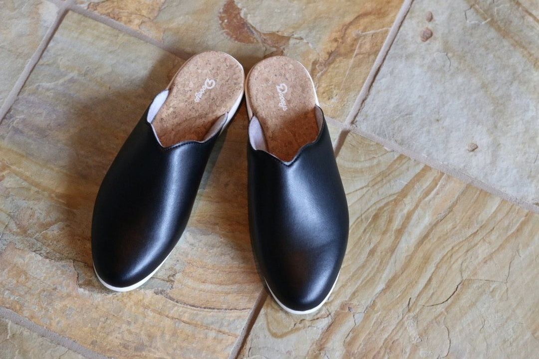 House Mules | Black - Dooeys - Women's House Shoes