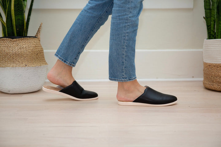 House Mules | Black - Dooeys - Women's House Shoes